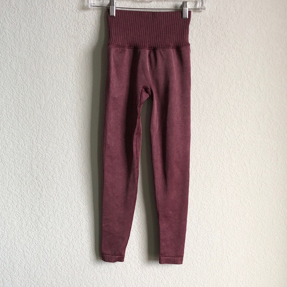 Popflex Seamless Leggings Sunwashed Red XS Extra Small Ankle 7/8
